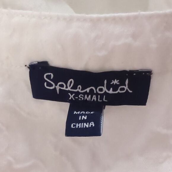 NWOT Splendid White Button Down Short Sleeve Shirt - Picture 6 of 8